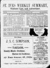 St. Ives Weekly Summary Saturday 29 March 1890 Page 1