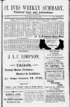 St. Ives Weekly Summary Saturday 31 May 1890 Page 1