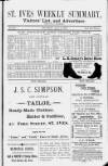 St. Ives Weekly Summary Saturday 05 July 1890 Page 1