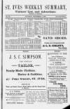St. Ives Weekly Summary Saturday 06 September 1890 Page 1