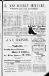St. Ives Weekly Summary Saturday 15 November 1890 Page 1