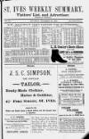 St. Ives Weekly Summary Saturday 22 November 1890 Page 1