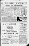 St. Ives Weekly Summary Saturday 29 November 1890 Page 1