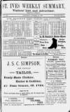 St. Ives Weekly Summary Saturday 10 October 1891 Page 1