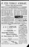 St. Ives Weekly Summary Saturday 28 November 1891 Page 1