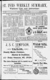 St. Ives Weekly Summary Saturday 04 March 1893 Page 1