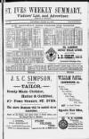 St. Ives Weekly Summary Saturday 25 March 1893 Page 1