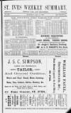 St. Ives Weekly Summary Saturday 14 July 1894 Page 1