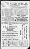 St. Ives Weekly Summary Saturday 21 July 1894 Page 1