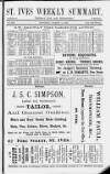 St. Ives Weekly Summary Saturday 11 August 1894 Page 1