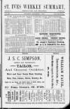 St. Ives Weekly Summary Saturday 01 September 1894 Page 1