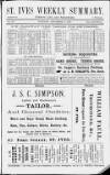 St. Ives Weekly Summary Saturday 08 September 1894 Page 1