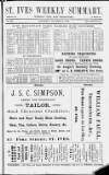 St. Ives Weekly Summary Saturday 06 October 1894 Page 1