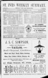 St. Ives Weekly Summary Saturday 15 December 1894 Page 1