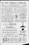 St. Ives Weekly Summary Saturday 16 March 1895 Page 1