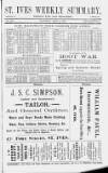 St. Ives Weekly Summary Saturday 06 April 1895 Page 1