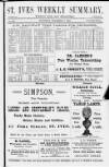 St. Ives Weekly Summary Saturday 07 December 1895 Page 1