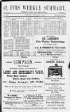St. Ives Weekly Summary Saturday 08 February 1896 Page 1
