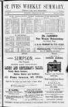 St. Ives Weekly Summary Saturday 29 February 1896 Page 1