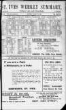 St. Ives Weekly Summary Saturday 22 August 1908 Page 1