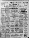 St. Ives Weekly Summary Friday 07 July 1911 Page 1