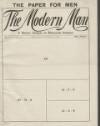Modern Man Saturday 07 November 1908 Page 1