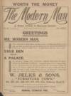 Modern Man Saturday 05 February 1910 Page 1