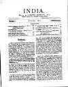 India Thursday 01 November 1894 Page 1