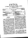 India Sunday 01 November 1896 Page 1