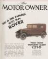 Motor Owner Thursday 01 September 1927 Page 1