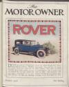 Motor Owner Sunday 01 January 1928 Page 1