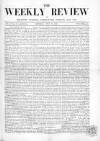 Weekly Review (London) Saturday 19 July 1862 Page 1