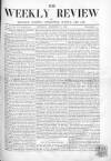 Weekly Review (London) Saturday 13 December 1862 Page 1