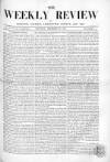 Weekly Review (London) Saturday 20 December 1862 Page 1