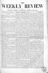 Weekly Review (London) Saturday 27 December 1862 Page 1