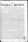 Weekly Review (London) Saturday 14 March 1863 Page 1