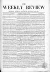 Weekly Review (London) Saturday 21 March 1863 Page 1