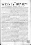 Weekly Review (London) Saturday 18 April 1863 Page 1