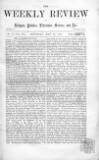 Weekly Review (London) Saturday 16 May 1863 Page 1