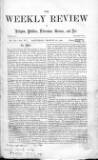 Weekly Review (London) Saturday 26 March 1864 Page 1