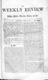 Weekly Review (London) Saturday 16 April 1864 Page 1