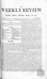 Weekly Review (London) Saturday 12 November 1864 Page 1