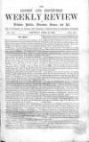 Weekly Review (London) Saturday 29 April 1865 Page 1