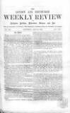 Weekly Review (London) Saturday 20 May 1865 Page 1