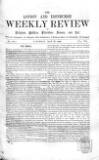 Weekly Review (London) Saturday 27 May 1865 Page 1