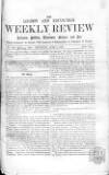 Weekly Review (London) Saturday 03 June 1865 Page 1