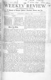 Weekly Review (London) Saturday 03 April 1869 Page 1