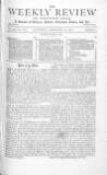 Weekly Review (London) Saturday 19 February 1870 Page 1