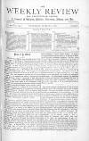 Weekly Review (London) Saturday 12 March 1870 Page 1