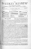 Weekly Review (London) Saturday 02 April 1870 Page 1